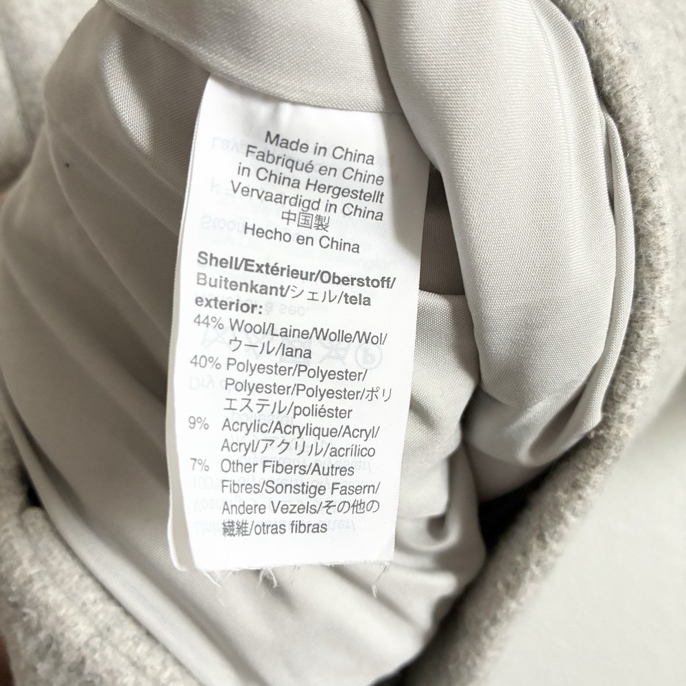 J Crew Factory City Coat Wool Blend Mid Length Zip Up Gray Womens Petite 2 XS - Picture 7 of 8